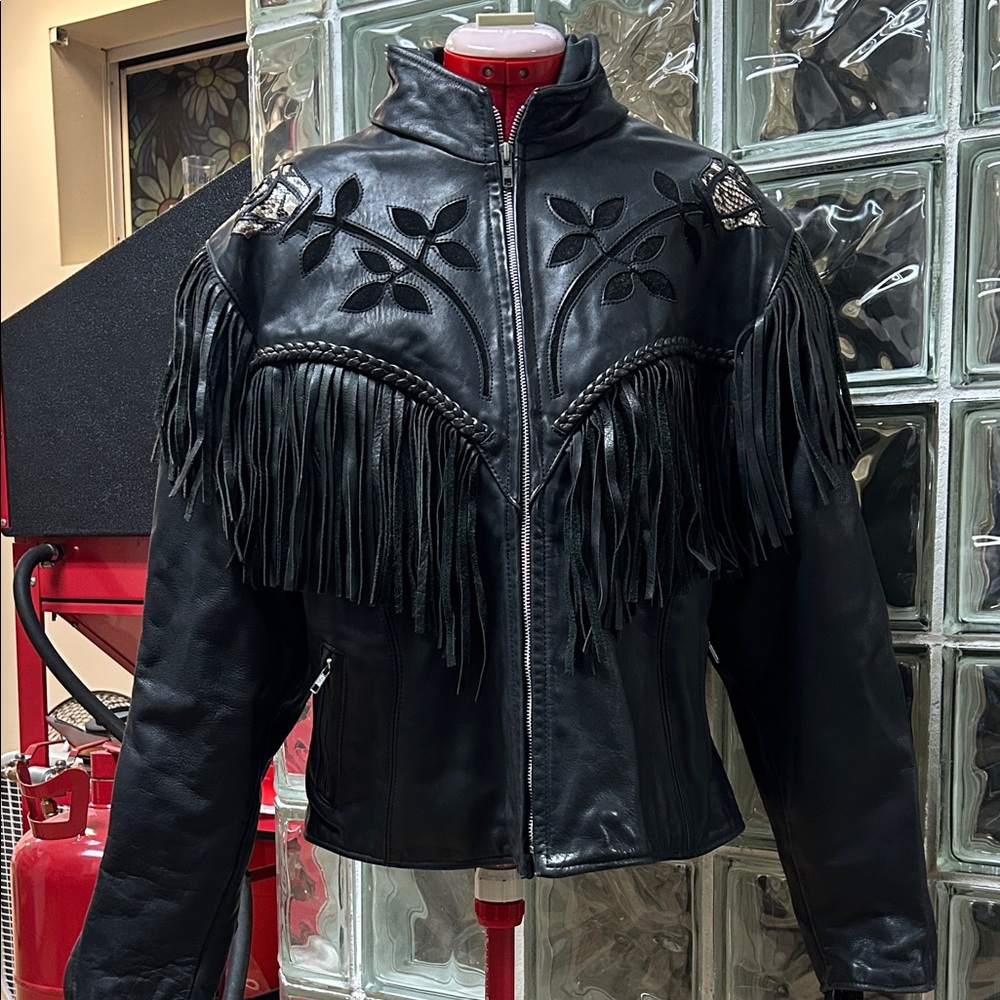 Vintage Leather Fringe Jacket